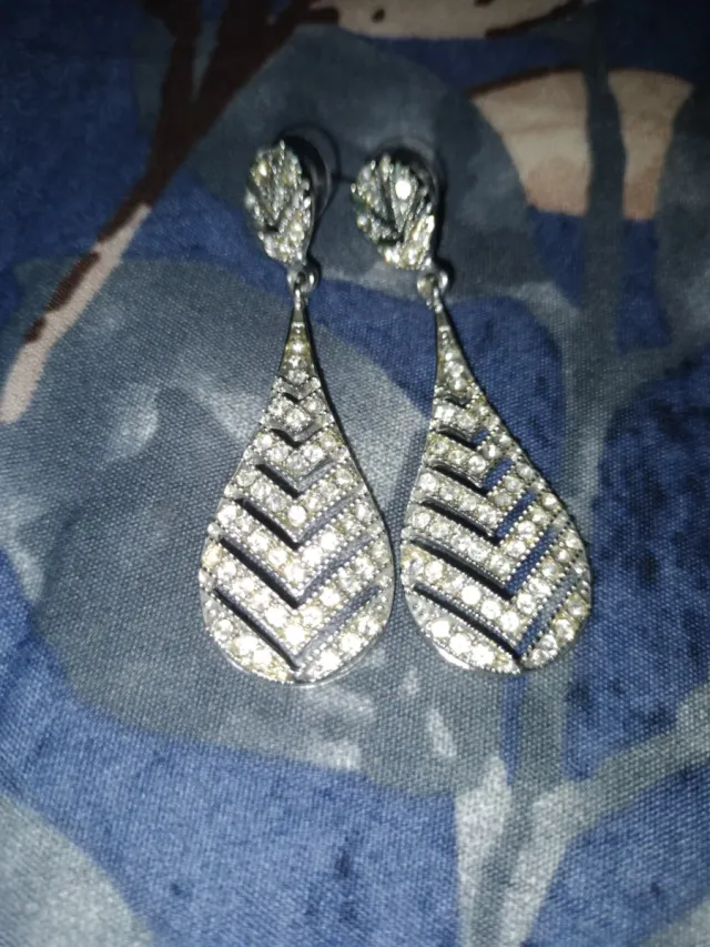 Elegantes pendientes plateados