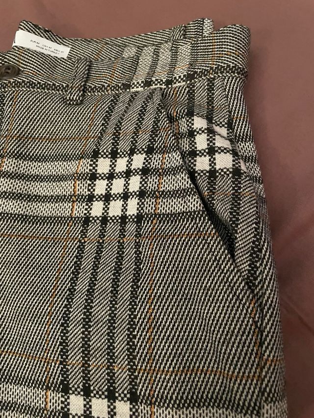 Pantalón cuadros Zara Talla M