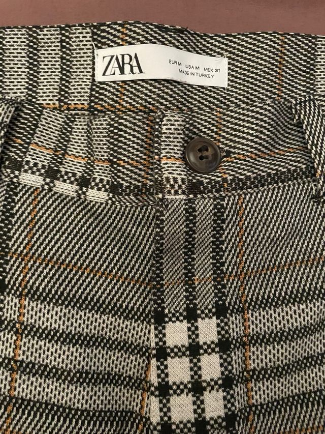 Pantalón cuadros Zara Talla M