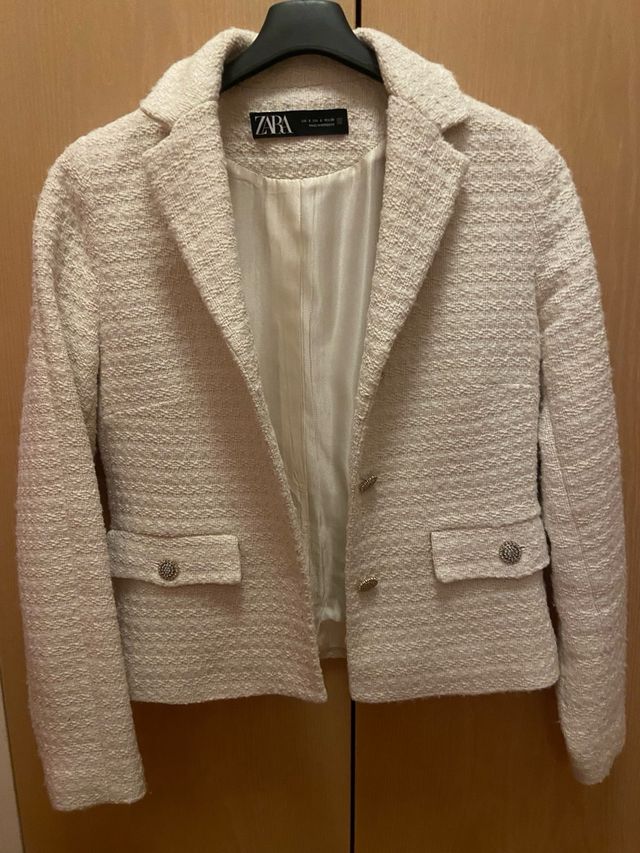 Blazer Zara Bianco Taglia S