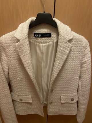 Blazer Zara Bianco Taglia S