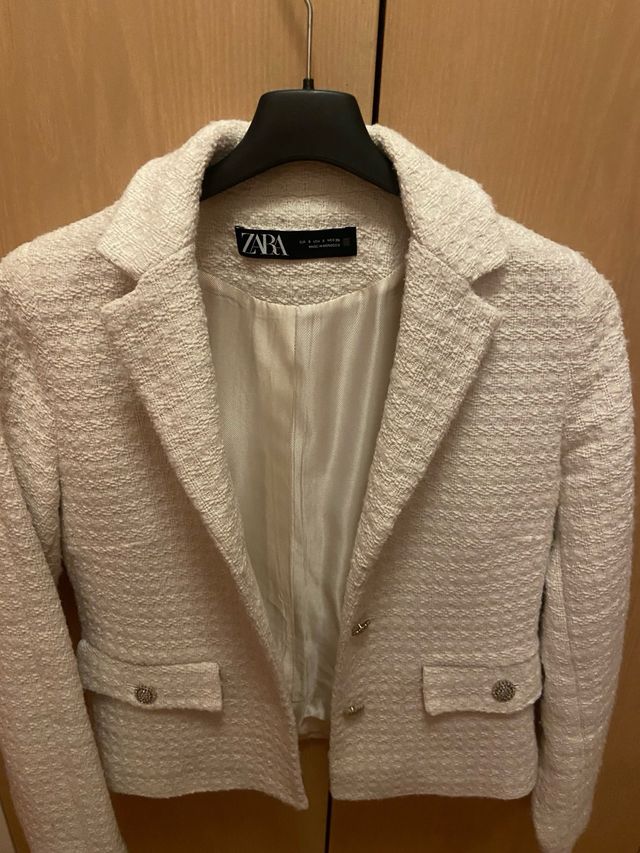 Blazer Zara Bianco Taglia S