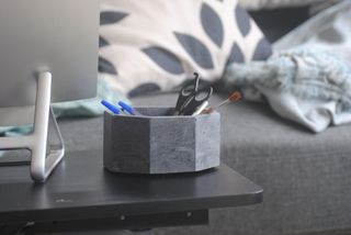 Copertura per vaso ottagonale in cemento nero