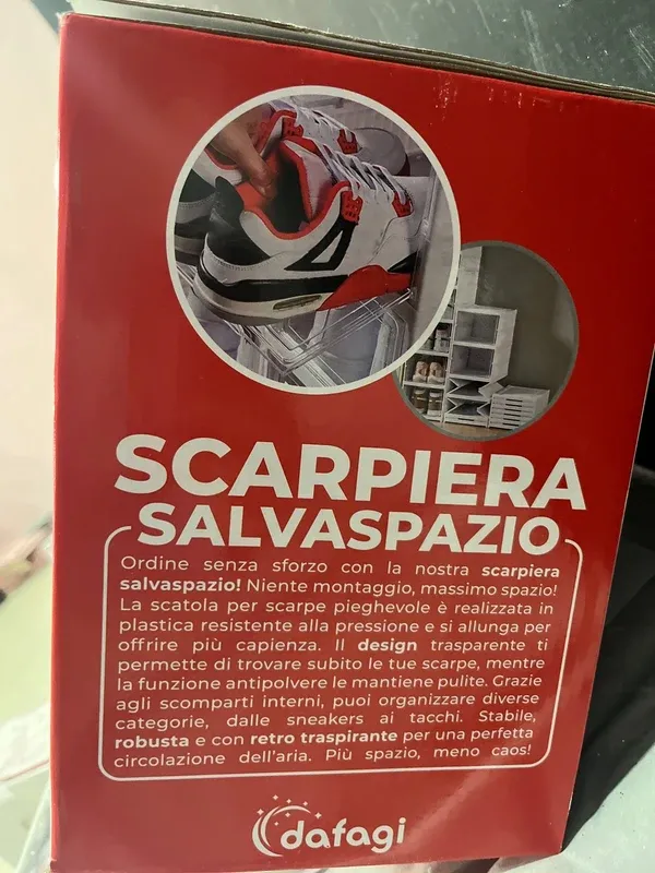 Scarpiera 6 Ripiani Trasparente Salvaspazio