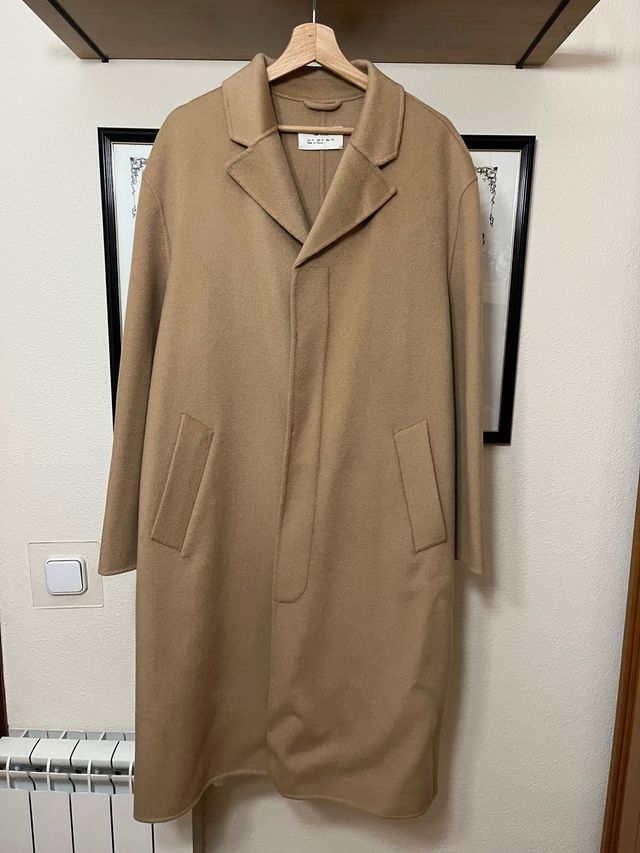 Abrigo paño hombre Zara Beige/Marrón