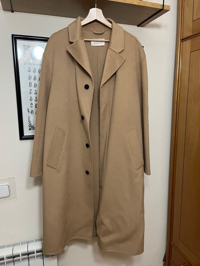 Abrigo paño hombre Zara Beige/Marrón