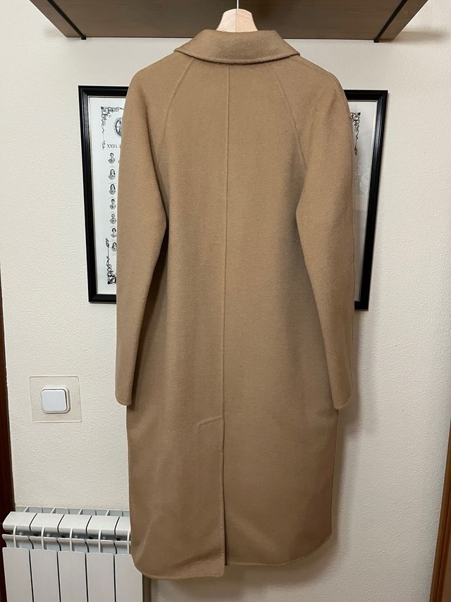Abrigo paño hombre Zara Beige/Marrón