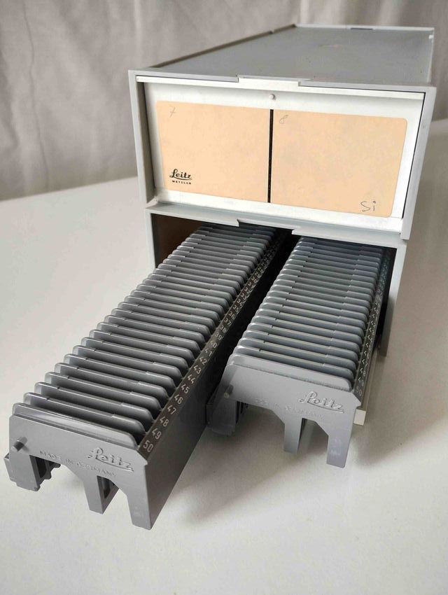 Caja Leitz para 100 Diapositivas Gris (2 x 50)