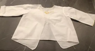 Camicetta neonato manica lunga lino e cotone