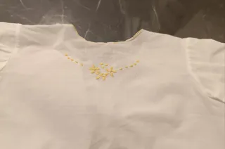 Camicetta neonato manica lunga lino e cotone