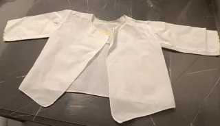 Camicetta neonato manica lunga lino e cotone