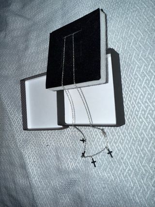 Collar Acero Inoxidable Cruz y Pájaro