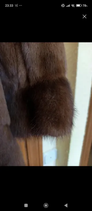 Abrigo de piel mujer marrón