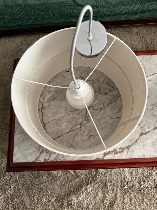 Lámpara de techo tela y metal