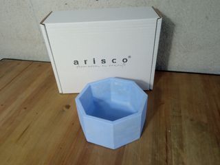 Copertura per vaso ottagonale in cemento color blu