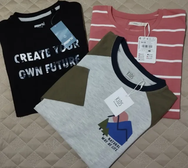 Lote 3 camisetas niño 9-10 años