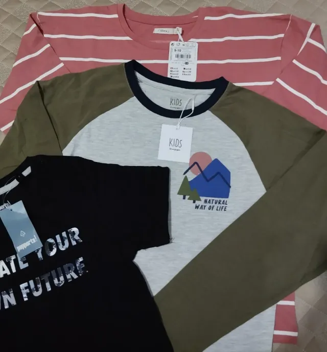 Lote 3 camisetas niño 9-10 años