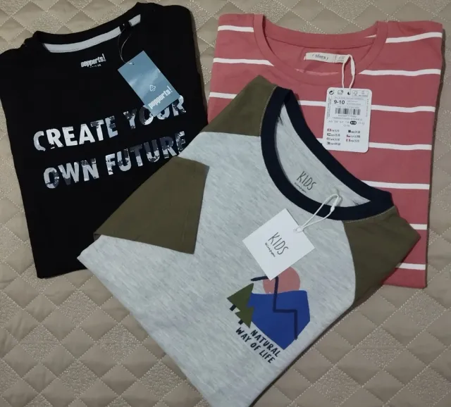 Lote 3 camisetas niño 9-10 años