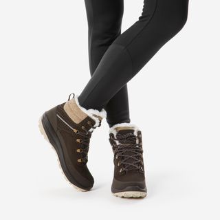 Botas de nieve y apreski de piel impermeables Mujer Quechua