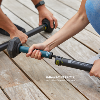 Barra Lastrada Musculación Pesas Regulables 4-10 kg