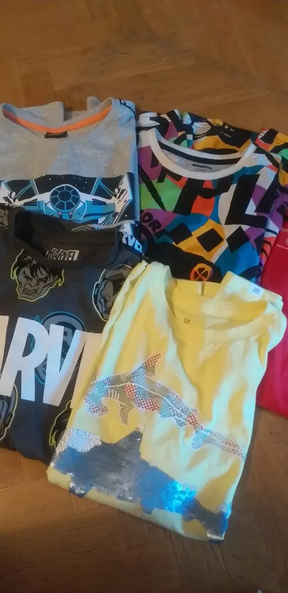 Lote 9 Camisetas Manga Corta Niños