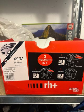 Casco Bicicleta rh+ Blanco Talla M 3 en 1