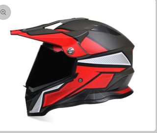 Casco de moto negro y Rojo Talla M