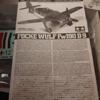 Scale 1/48 Tamiya Fock Wulf Fw190 D9 Model Kit Com