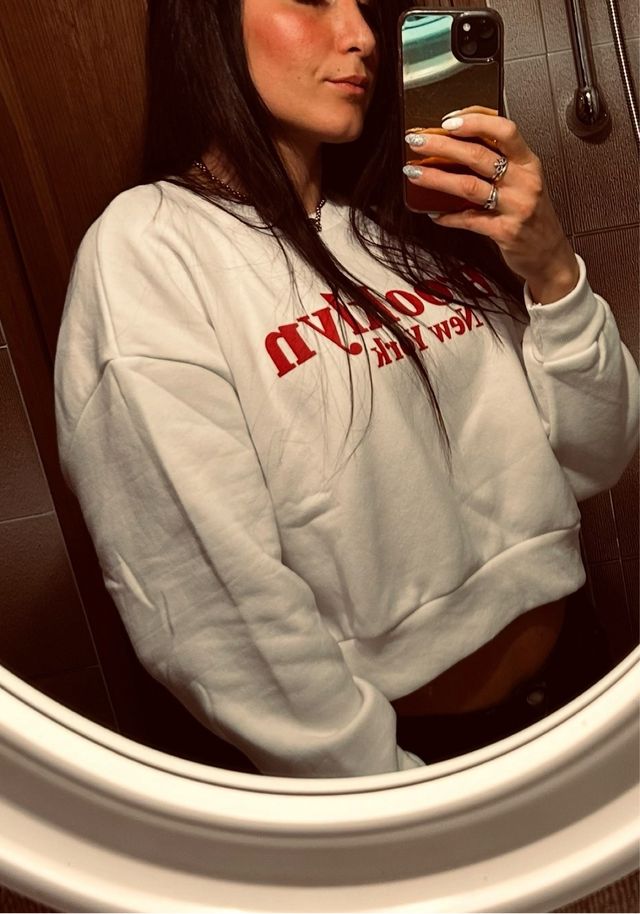 Felpa Stradivarius bianca tg. M