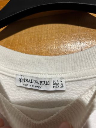 Felpa Stradivarius bianca tg. M