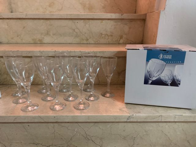 Juego de 12 copas de cristal