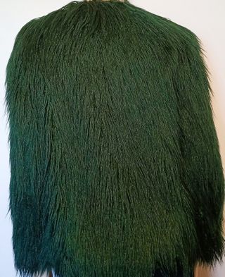 Abrigo pelo verde Zara talla S