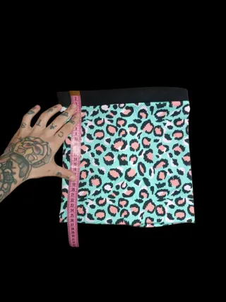 Bufanda cuello estampado leopardo azul