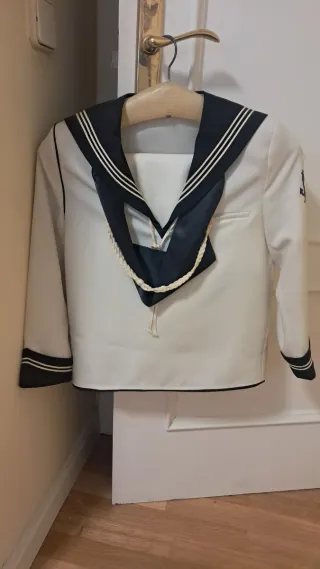 Traje de marinero comunión blanco y azul
