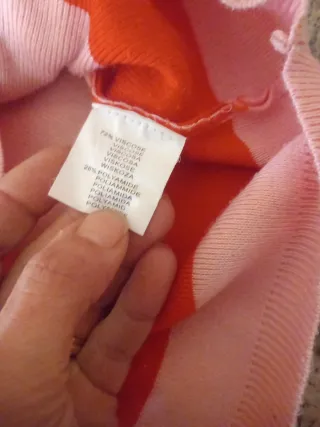 Maglione a righe rosso