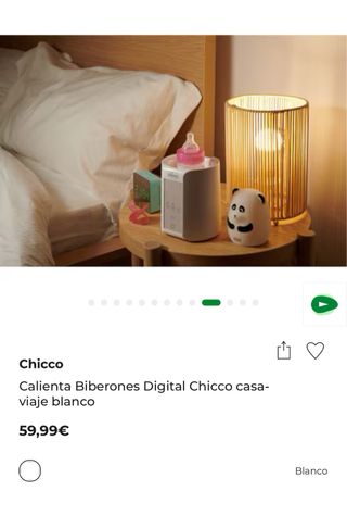 Calienta biberones Chicco Casa + VIAJE 12v