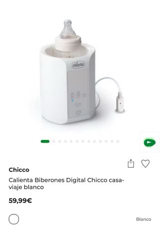 Calienta biberones Chicco Casa + VIAJE 12v