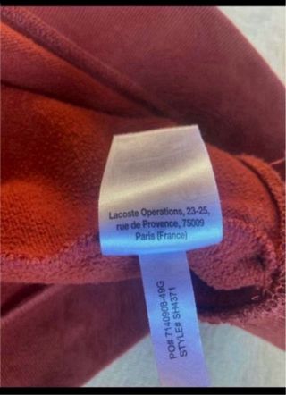 Sudadera Lacoste Original Talla XXL