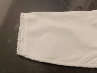 Camicetta neonato lino e cotone bianca