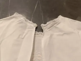 Camicetta neonato lino e cotone bianca