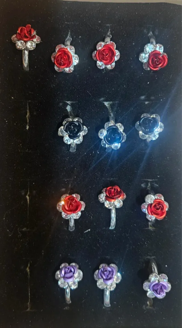 Anillos Turquesa Ajustables Plata