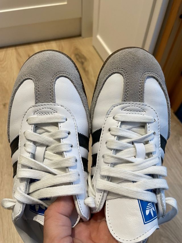 Zapatillas Adidas Samba OG Gris Blanco