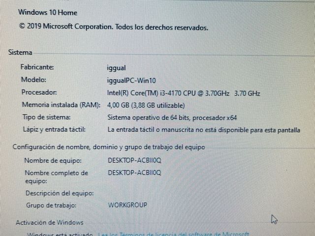 Ordenador de sobremesa ASUS Negro