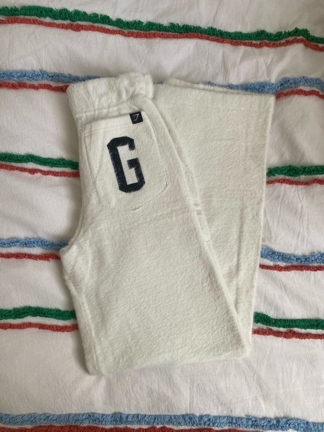 Pantalón pelito Gymshark blanco