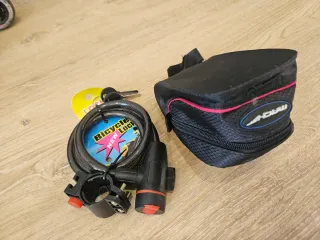 Candado y bolsita para bici