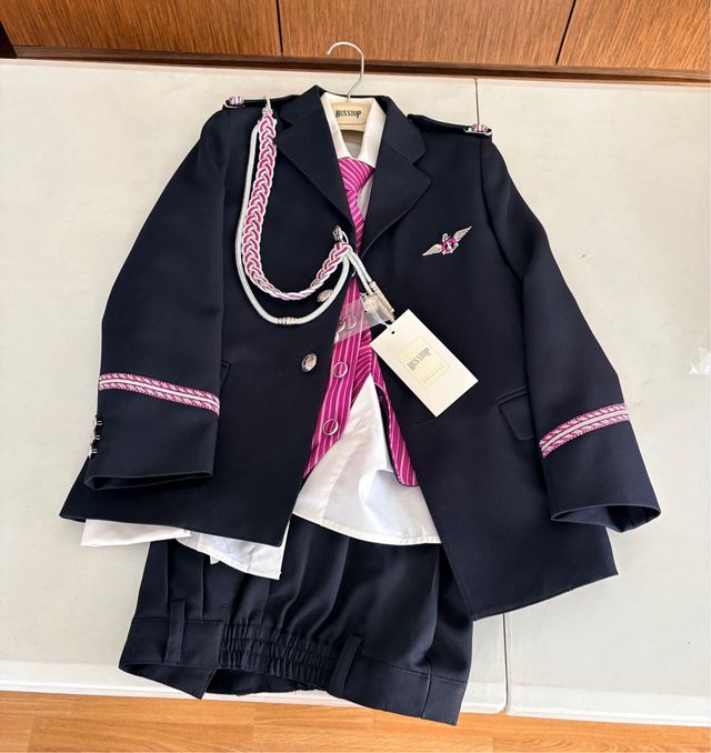 Traje comunión niño Bus Stop azul marino, talla 8