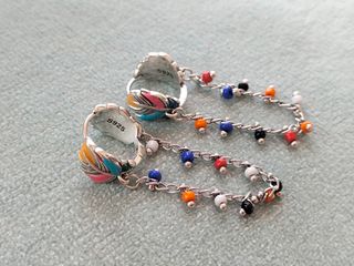 Pendientes pluma plata de ley