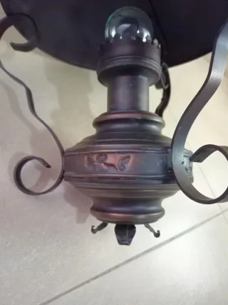 Lámpara-Candil Rústico Vintage de Metal envejecido