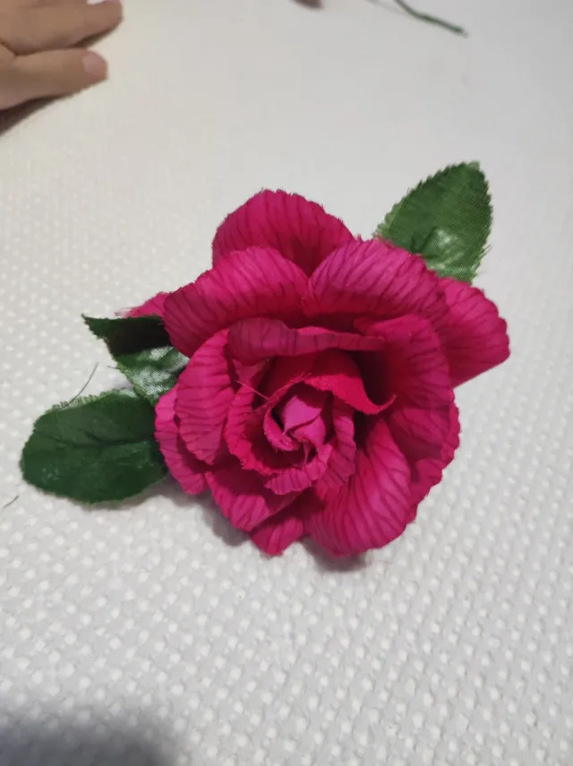 Ramillete flores rosa y pendientes flamenca