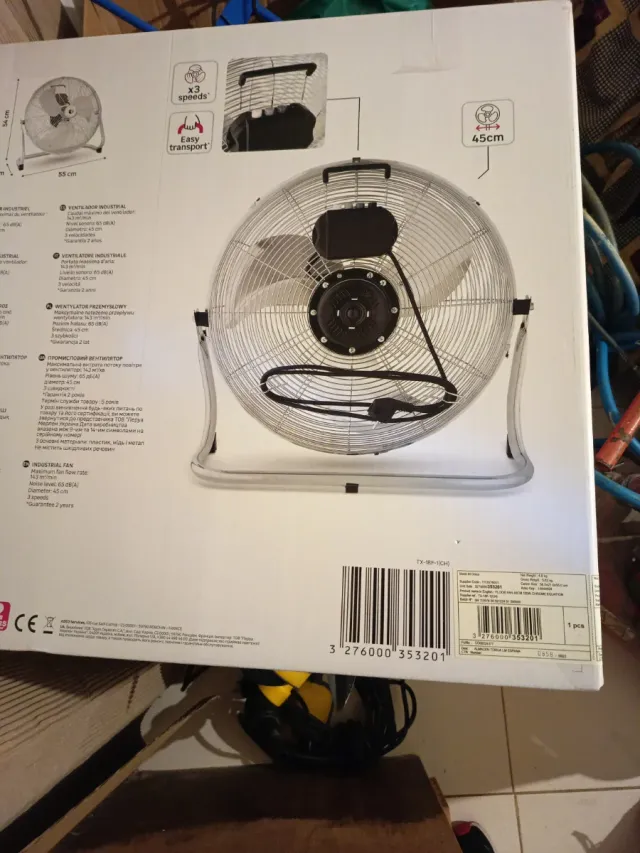 Ventilador Industrial Metálico 45cm